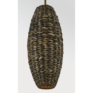 Tierra Brisa One Light Pendant in Riviera Brass