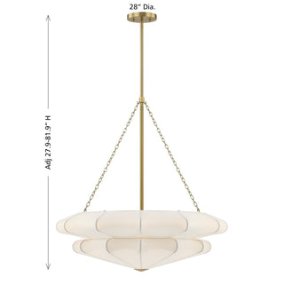 Coppell Three Light Pendant in Warm Brass