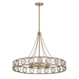 Cologne Six Light Pendant in Opulent Gold