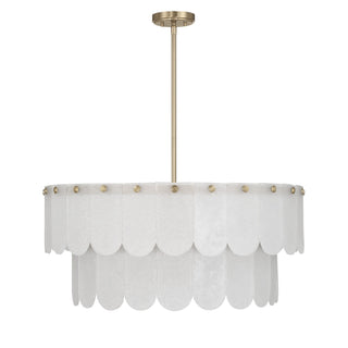 Ashton Ten Light Pendant in Noble Brass