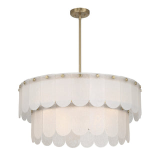 Ashton Ten Light Pendant in Noble Brass
