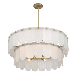 Ashton Ten Light Pendant in Noble Brass