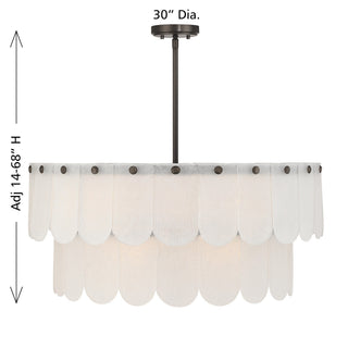 Ashton Ten Light Pendant in Mediterranean Bronze