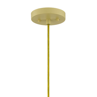 Kemp One Light Pendant in Ivory and Gold Shell