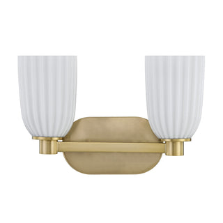 Baldwin Two Light Bathroom Vanity in Noble Brass