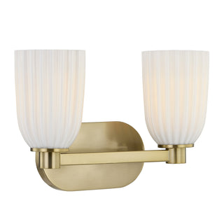 Baldwin Two Light Bathroom Vanity in Noble Brass