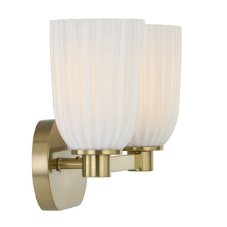 Baldwin Two Light Bathroom Vanity in Noble Brass