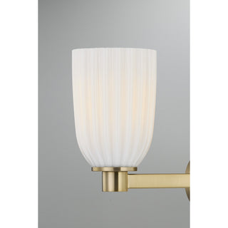 Baldwin Three Light Bathroom Vanity in Noble Brass