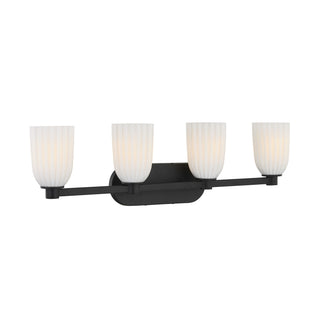 Baldwin Four Light Bathroom Vanity in Matte Black
