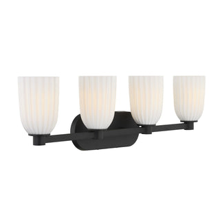 Baldwin Four Light Bathroom Vanity in Matte Black