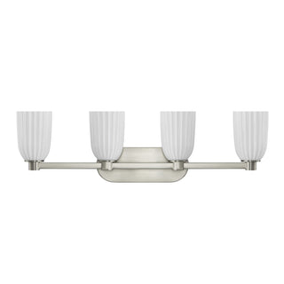 Baldwin Four Light Bathroom Vanity in Satin Nickel