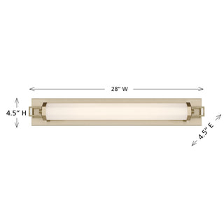 Parker LED Bathroom Vanity in Noble Brass