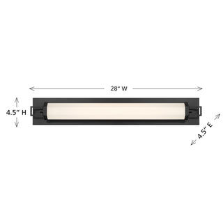 Parker LED Bathroom Vanity in Black Lustre