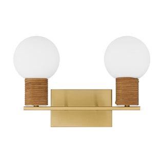 Jarrell Two Light Bathroom Vanity in Warm Brass