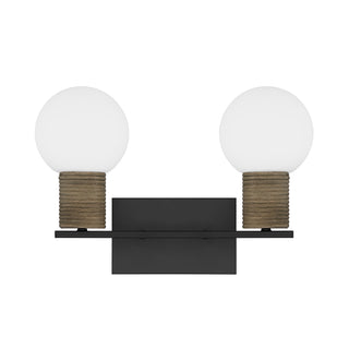 Jarrell Two Light Bathroom Vanity in Matte Black