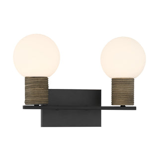 Jarrell Two Light Bathroom Vanity in Matte Black