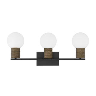 Jarrell Three Light Bathroom Vanity in Matte Black