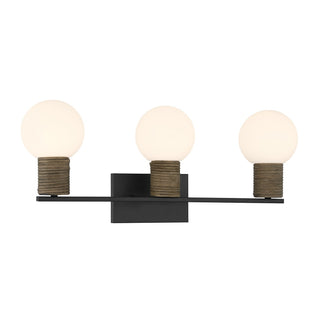 Jarrell Three Light Bathroom Vanity in Matte Black