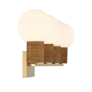 Jarrell Four Light Bathroom Vanity in Warm Brass