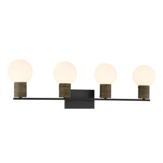 Jarrell Four Light Bathroom Vanity in Matte Black