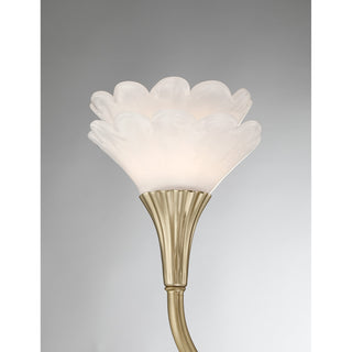 Florena Three Light Bathroom Vanity in Noble Brass
