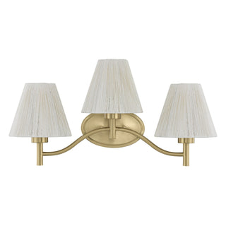 Rosa Three Light Bathroom Vanity in Noble Brass