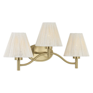 Rosa Three Light Bathroom Vanity in Noble Brass