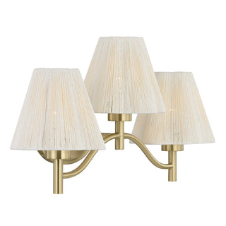 Rosa Three Light Bathroom Vanity in Noble Brass