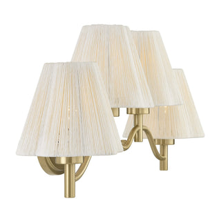 Rosa Four Light Bathroom Vanity in Noble Brass
