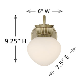 Melbourne One Light Wall Sconce in Noble Brass