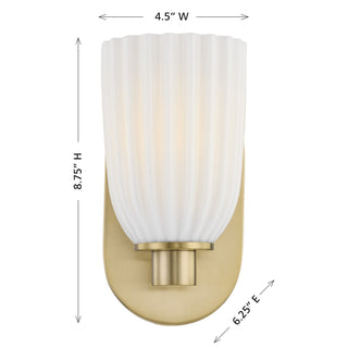 Baldwin One Light Wall Sconce in Noble Brass
