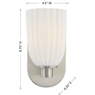 Baldwin One Light Wall Sconce in Satin Nickel
