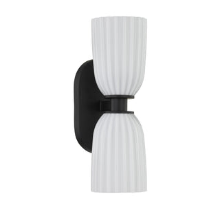 Baldwin Two Light Wall Sconce in Matte Black