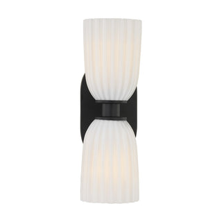 Baldwin Two Light Wall Sconce in Matte Black