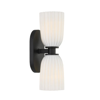 Baldwin Two Light Wall Sconce in Matte Black