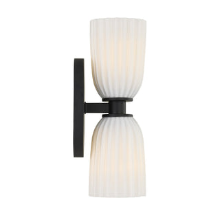 Baldwin Two Light Wall Sconce in Matte Black