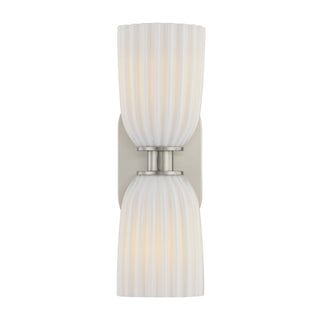 Baldwin Two Light Wall Sconce in Satin Nickel
