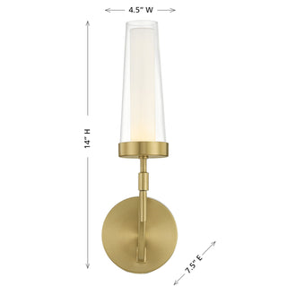 Butler LED Wall Sconce in Warm Brass