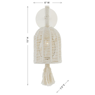 Lunara One Light Wall Sconce in Cotton