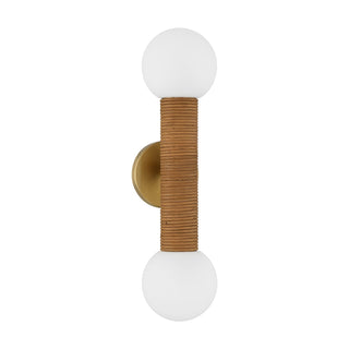 Jarrell Two Light Wall Sconce in Warm Brass