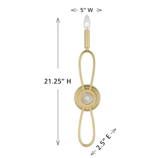 Minette One Light Wall Sconce in Spun Gold