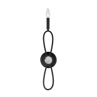 Minette One Light Wall Sconce in Matte Black