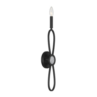 Minette One Light Wall Sconce in Matte Black