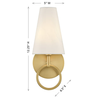 Wilkes One Light Wall Sconce in Warm Brass