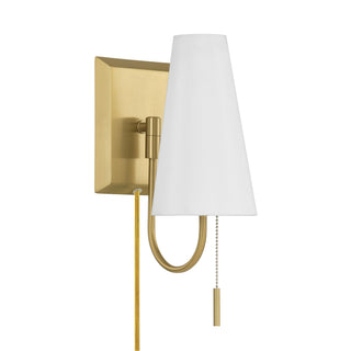 Wilkes One Light Wall Sconce in Warm Brass