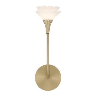 Florena One Light Wall Sconce in Noble Brass