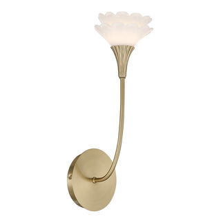Florena One Light Wall Sconce in Noble Brass