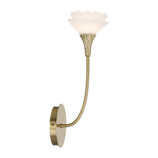 Florena One Light Wall Sconce in Noble Brass