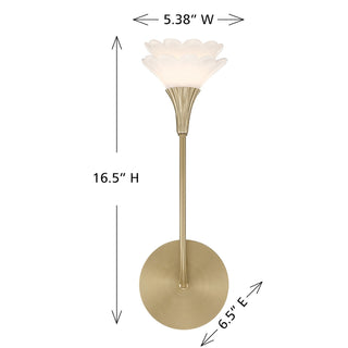 Florena One Light Wall Sconce in Noble Brass