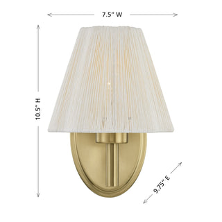 Rosa One Light Wall Sconce in Noble Brass